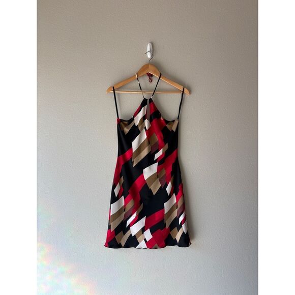 rhapsody y2k Red and black midi halter dress with a retro vibe - Picture 1 of 7